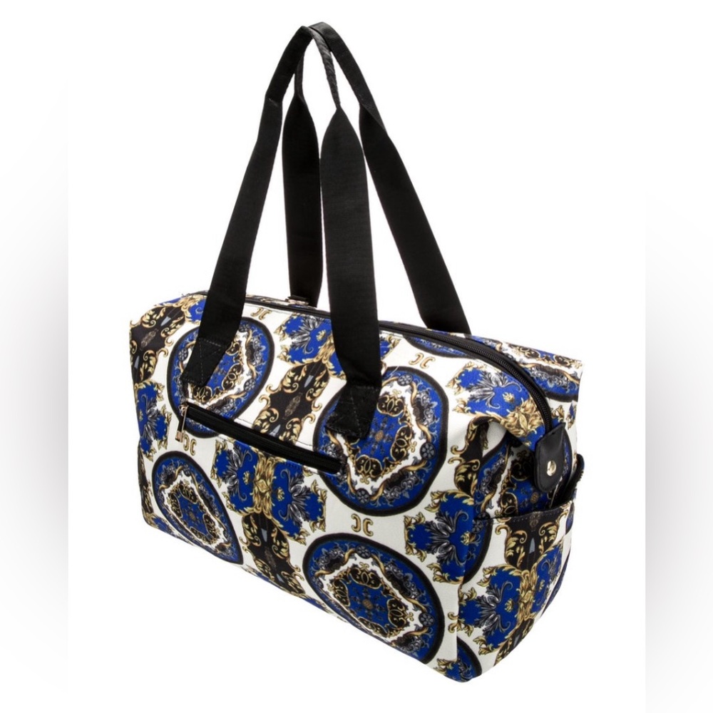 Alice + Olivia Regal Romance Sapphire Duffle Bag Tote Purse Revolve FWRD NWT - Picture 8 of 16